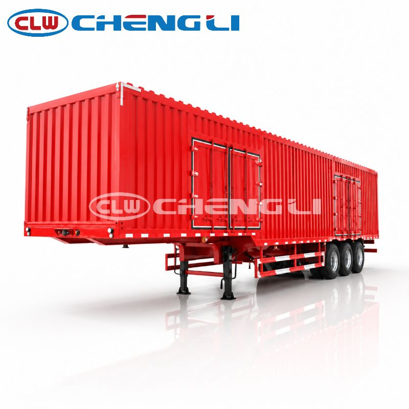 2 Axle Steel Flatbed Box Semi-Trailer