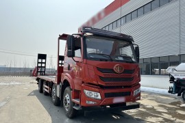 Jiefang 8X2 21T platform trailer, flat truck