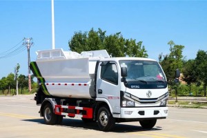 Dongfeng D6 garbage vehicle with rear hanging bucket