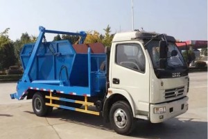 Dongfeng D7 5cbm-6cbm swing arm garbage truck