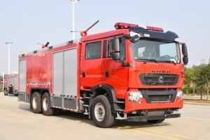 Howo TX 6X4 dry powder and foam fire truck