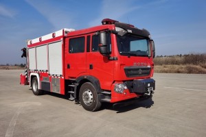 HOWO T5G 4X2 emergency rescue fire truck