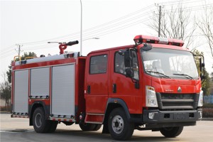 4x2 HOWO light truck 4t foam fire truck