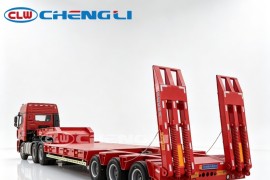 3-Axle 60T Low Bed Semi Trailer